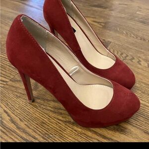 Forever 21 ultra high maroon heels